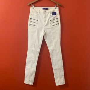 Soho New York & Company White High Waist Curvy Jeans Women 6